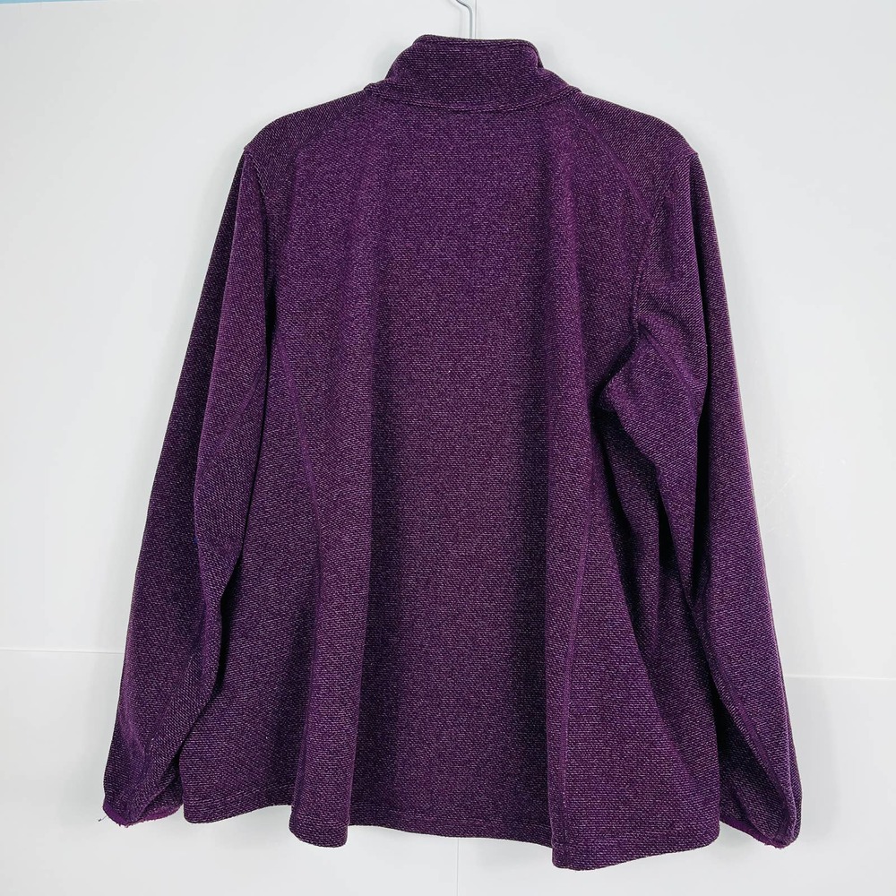Duluth Men XXL Checkpoint Violet Full Zip Mock Jacket Softshell Fleece Pockets - Picture 2 of 13
